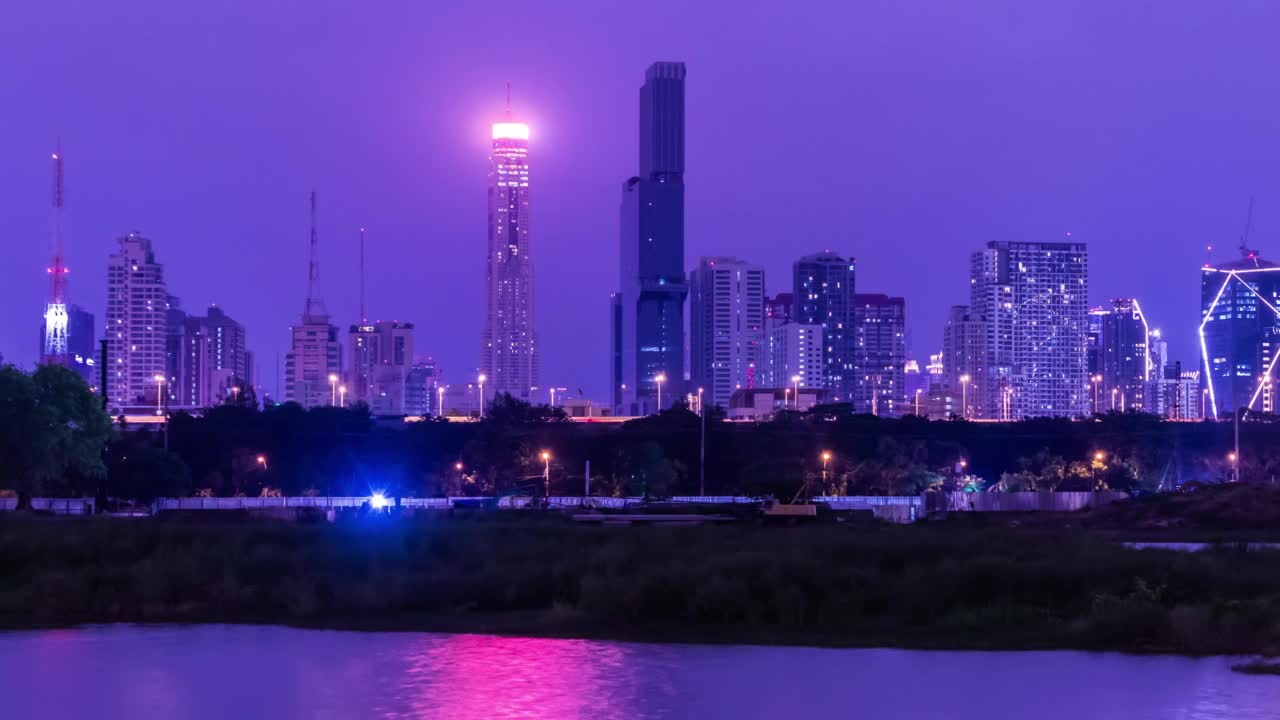 曼谷的夜景视频下载