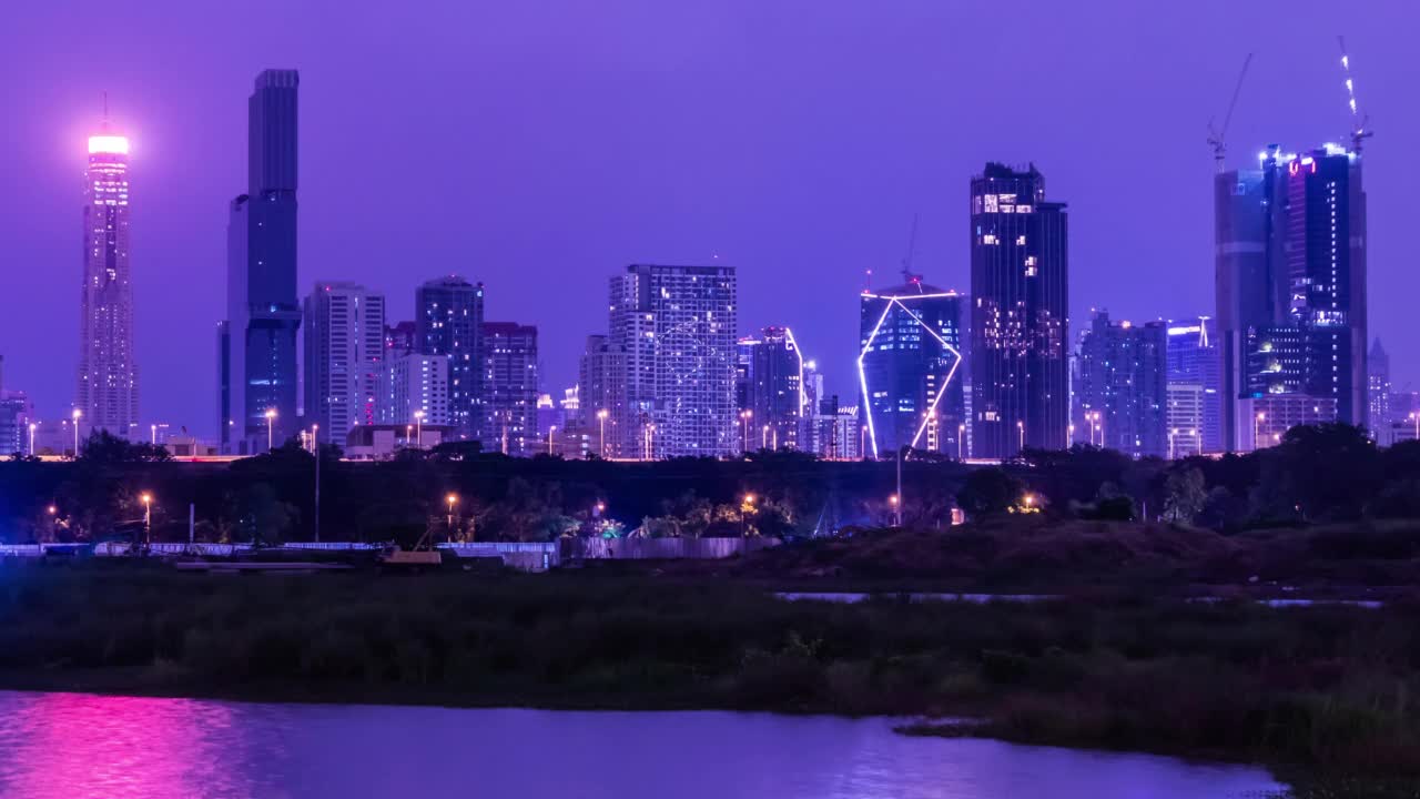 曼谷的夜景视频下载