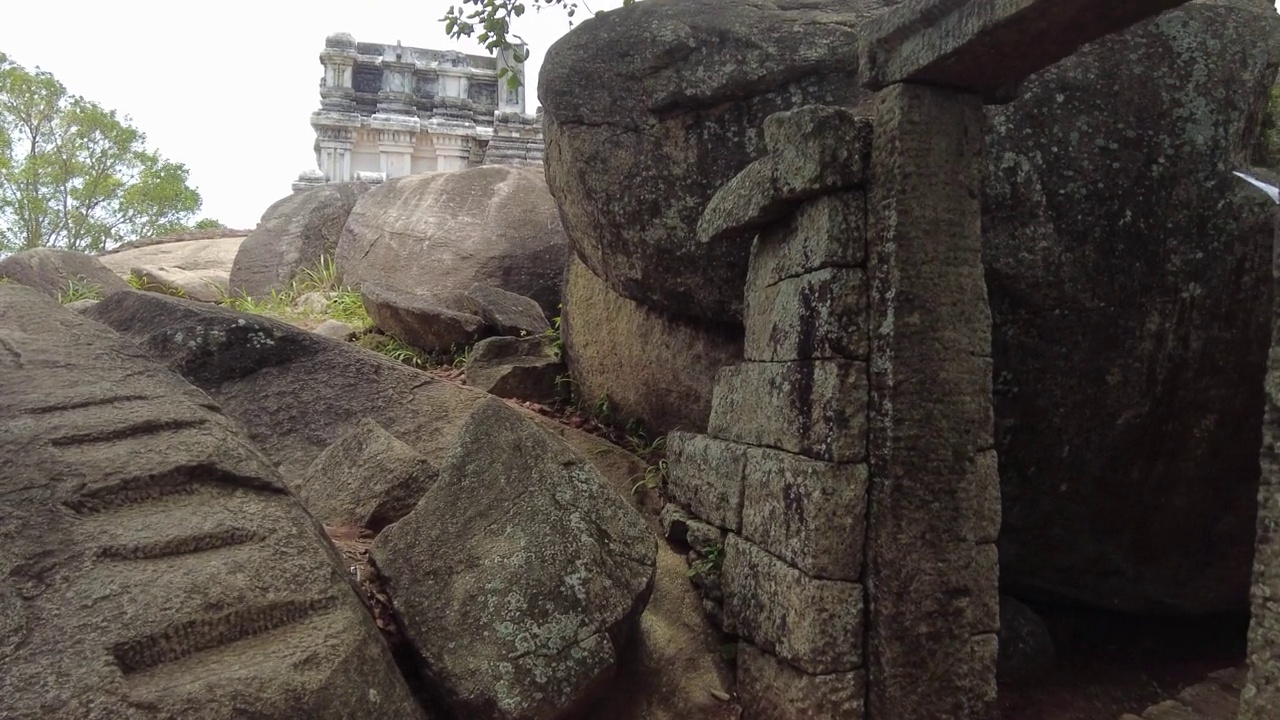 塔米尔纳德邦Kanyakumari地区的Chitharal Jain纪念碑和Bhagavati寺庙视频素材