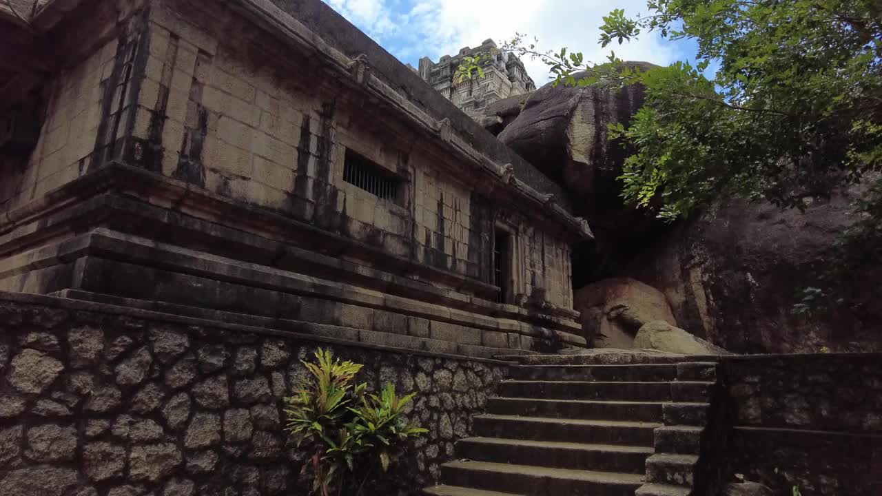 塔米尔纳德邦Kanyakumari地区的Chitharal Jain纪念碑和Bhagavati寺庙视频素材