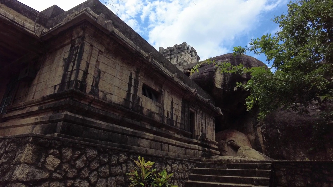 塔米尔纳德邦Kanyakumari地区的Chitharal Jain纪念碑和Bhagavati寺庙视频素材