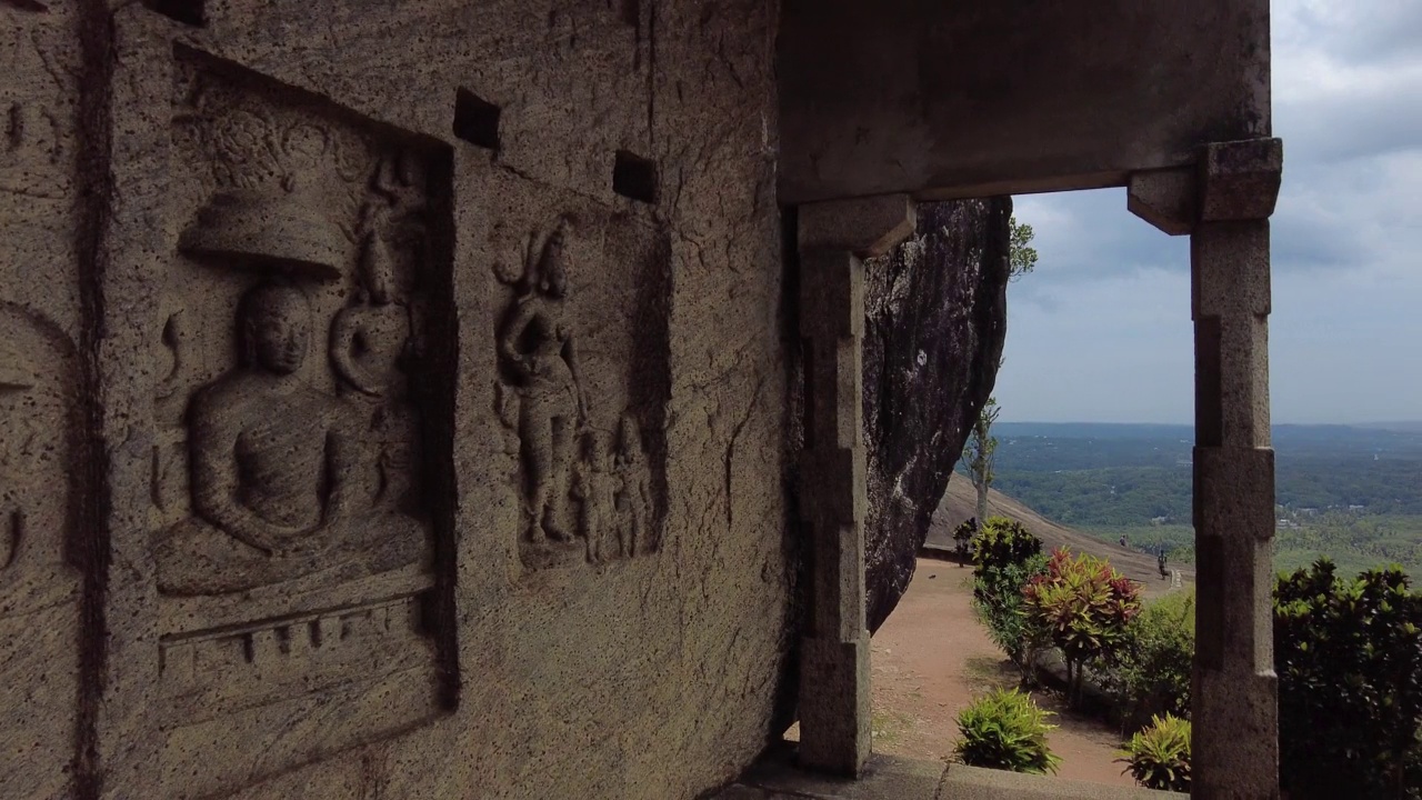 塔米尔纳德邦Kanyakumari地区的Chitharal Jain纪念碑和Bhagavati寺庙视频素材