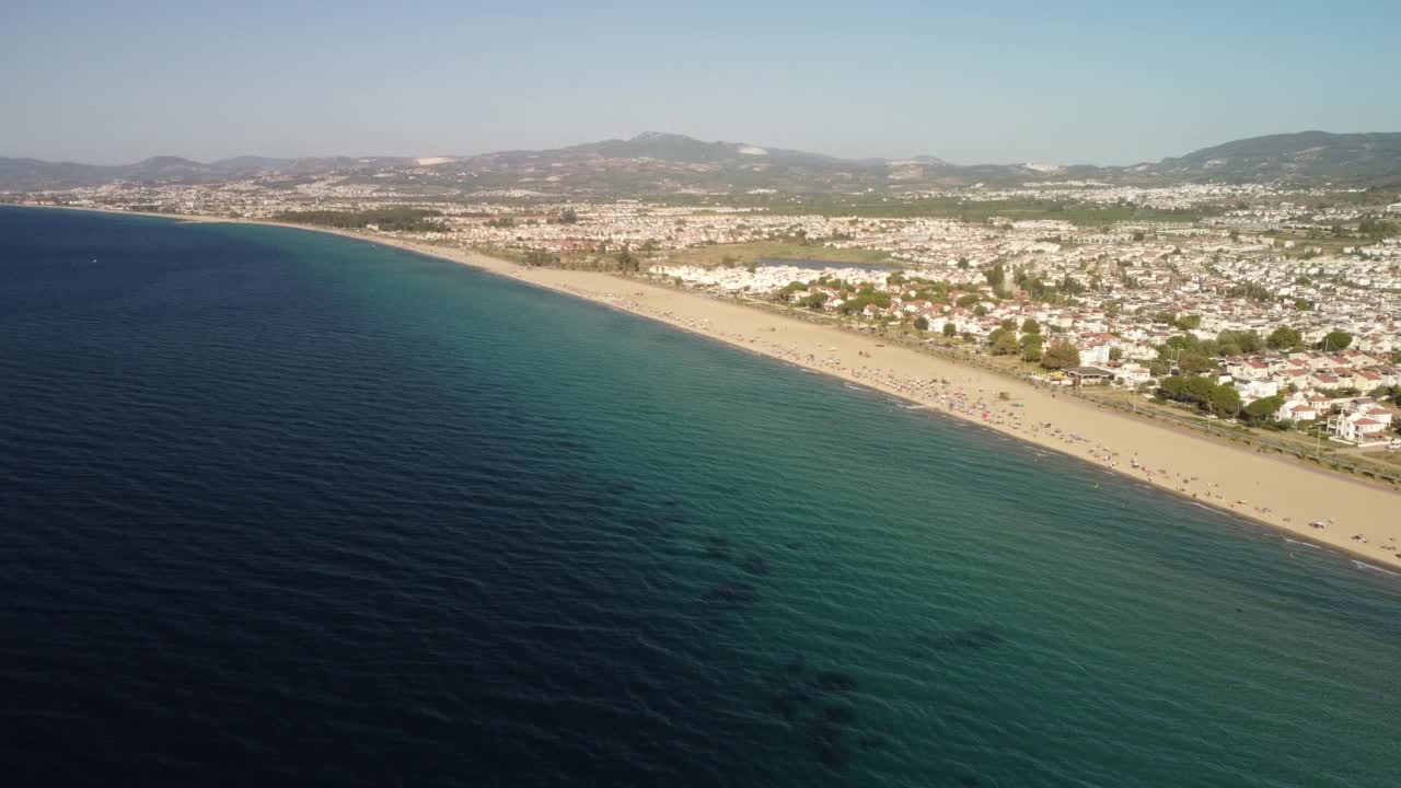 旅游目的地，海滩，大海，沙滩，土耳其库萨达西视频素材