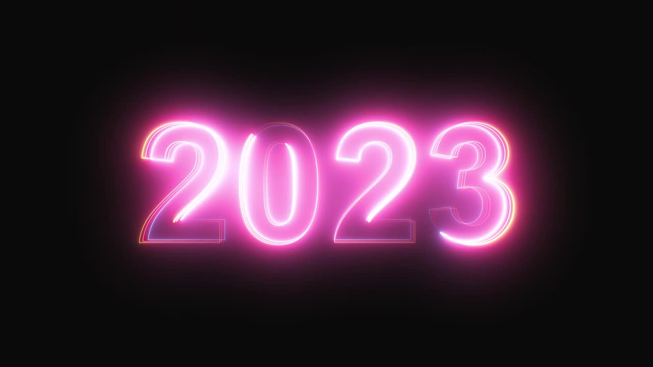 2023霓虹灯文字视频素材