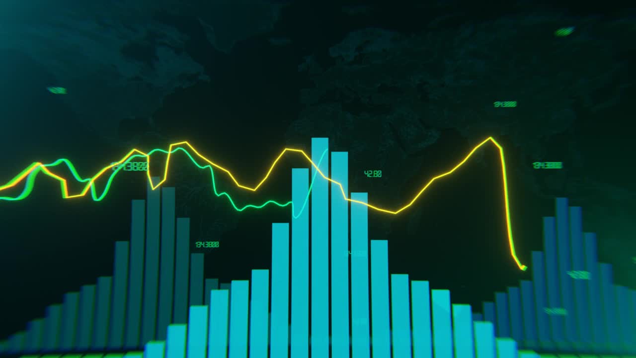 股市动画图。股票价格图表。视频素材