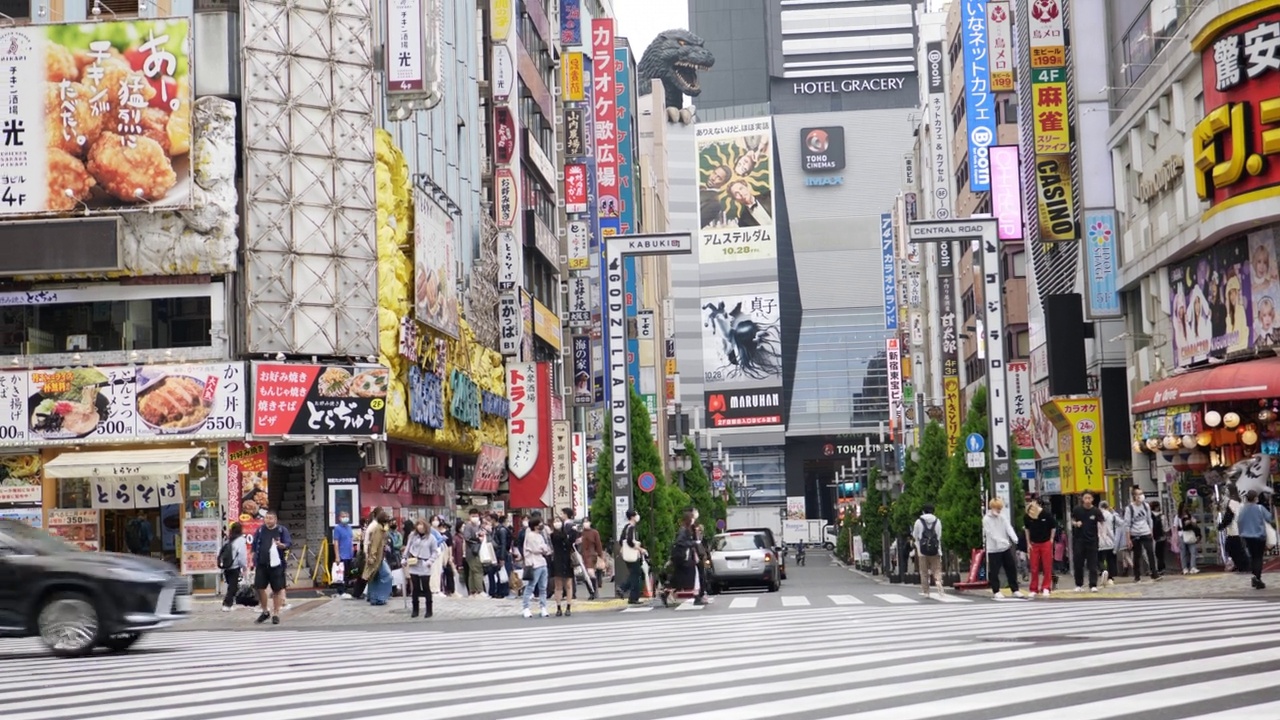 日本东京的歌舞伎町。视频素材