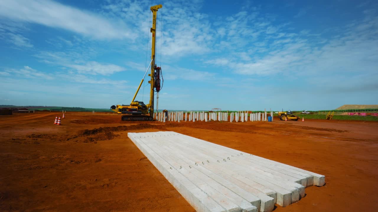 Sao Jose do Rio Preto, São Paulo State, Brazil - October, 27, 2022: View of Chemical Plant under Construcion视频素材