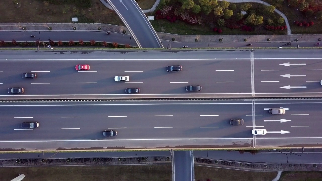 公路立交鸟瞰图视频素材