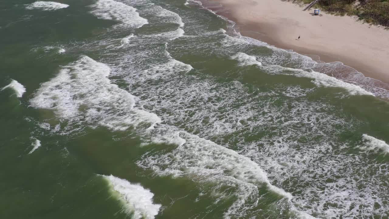 海浪视频背景，鸟瞰图视频素材