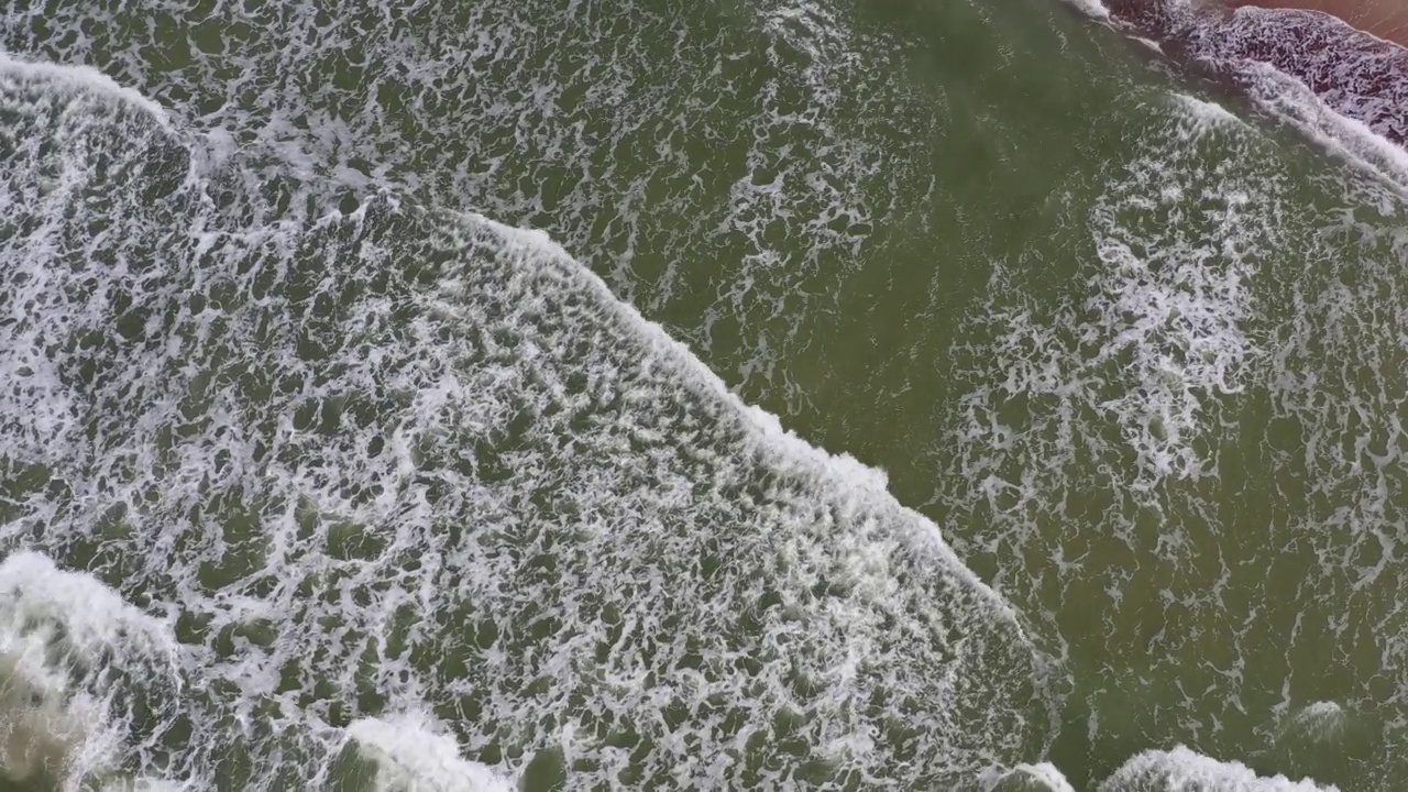 波罗的海海浪视频背景，航拍视频素材