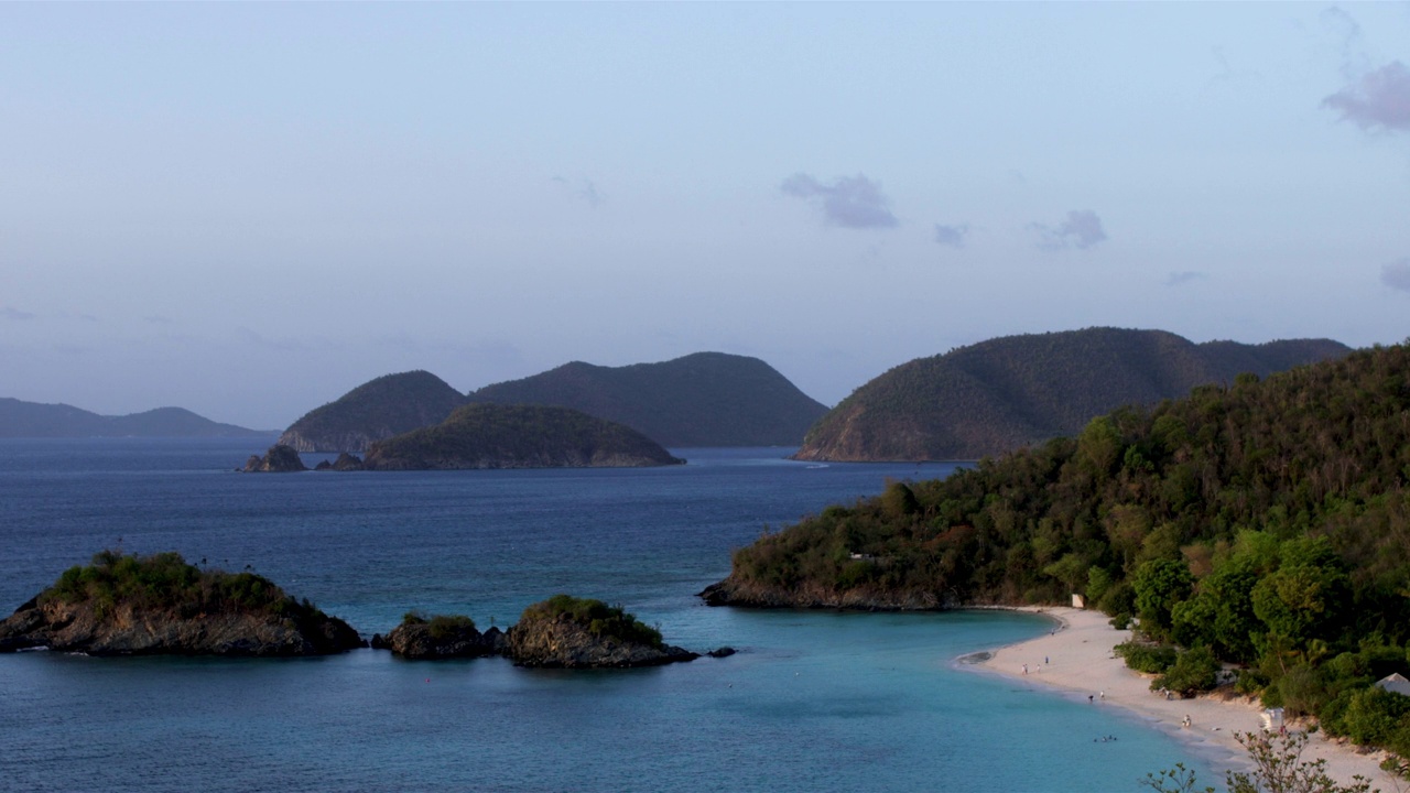 美属维尔京群岛圣约翰Trunk Bay。视频素材