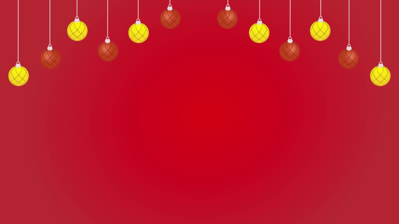 This is a background illustration animation video of a Christmas ball swinging.　Loopable视频素材