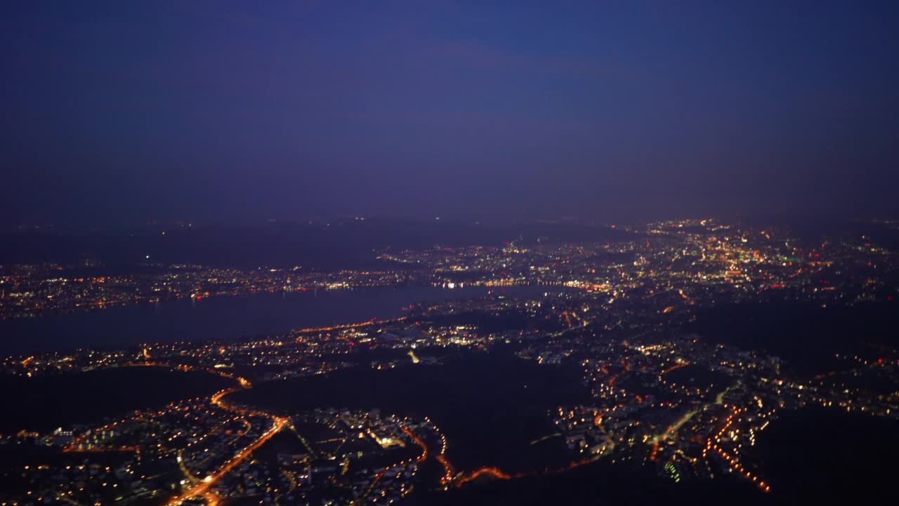 瑞士苏黎世城市景观鸟瞰图视频素材