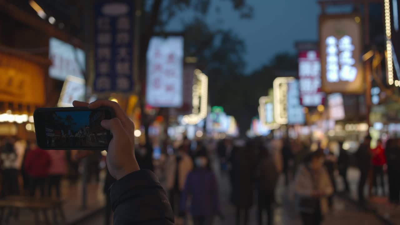 中国当地的夜市视频素材