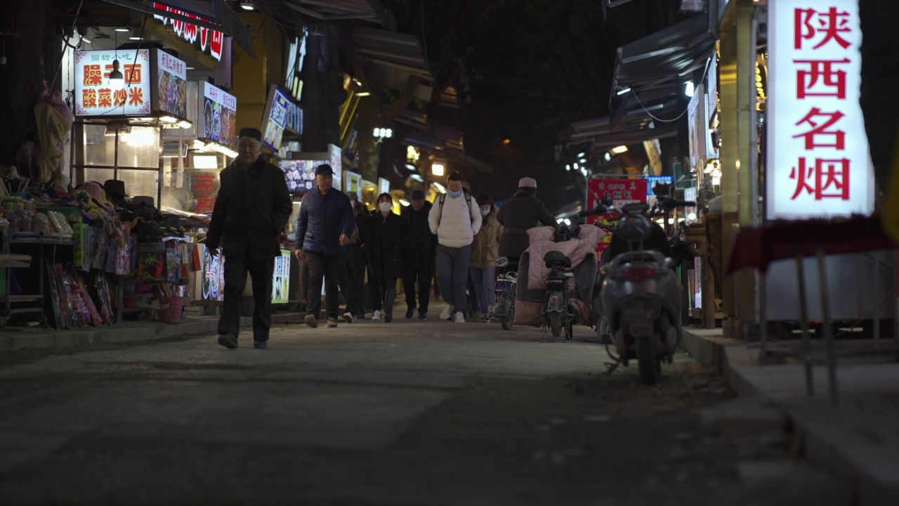 中国当地的夜市视频素材