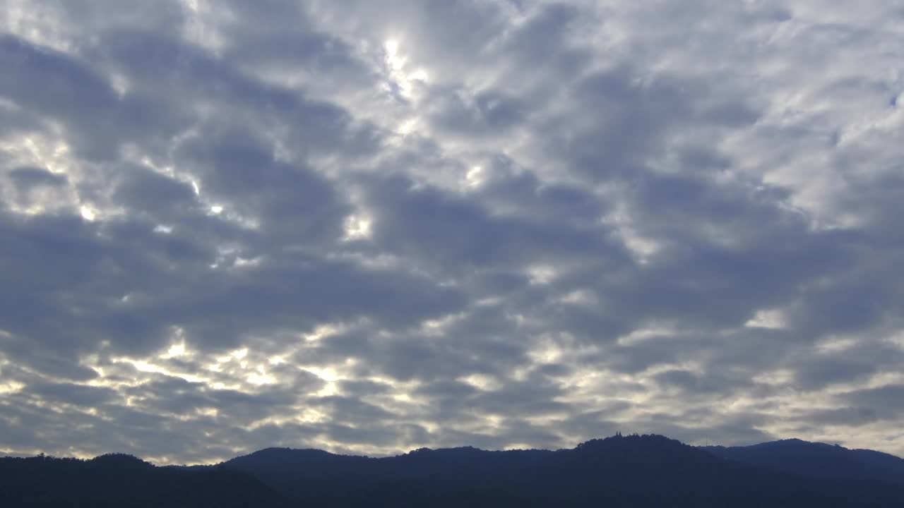 多云的天空4k时间流逝，景观白色的卷积云。视频素材