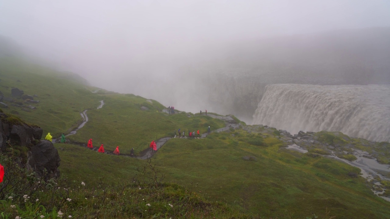 Goðafoss waterfall in Northern Iceland视频素材