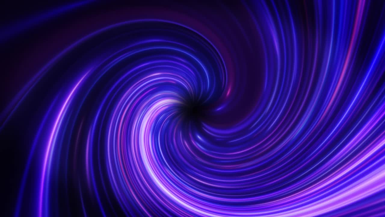 光速漩涡漩涡霓虹发光扭曲的线条在运动。超跳跃到另一个星系。视频素材