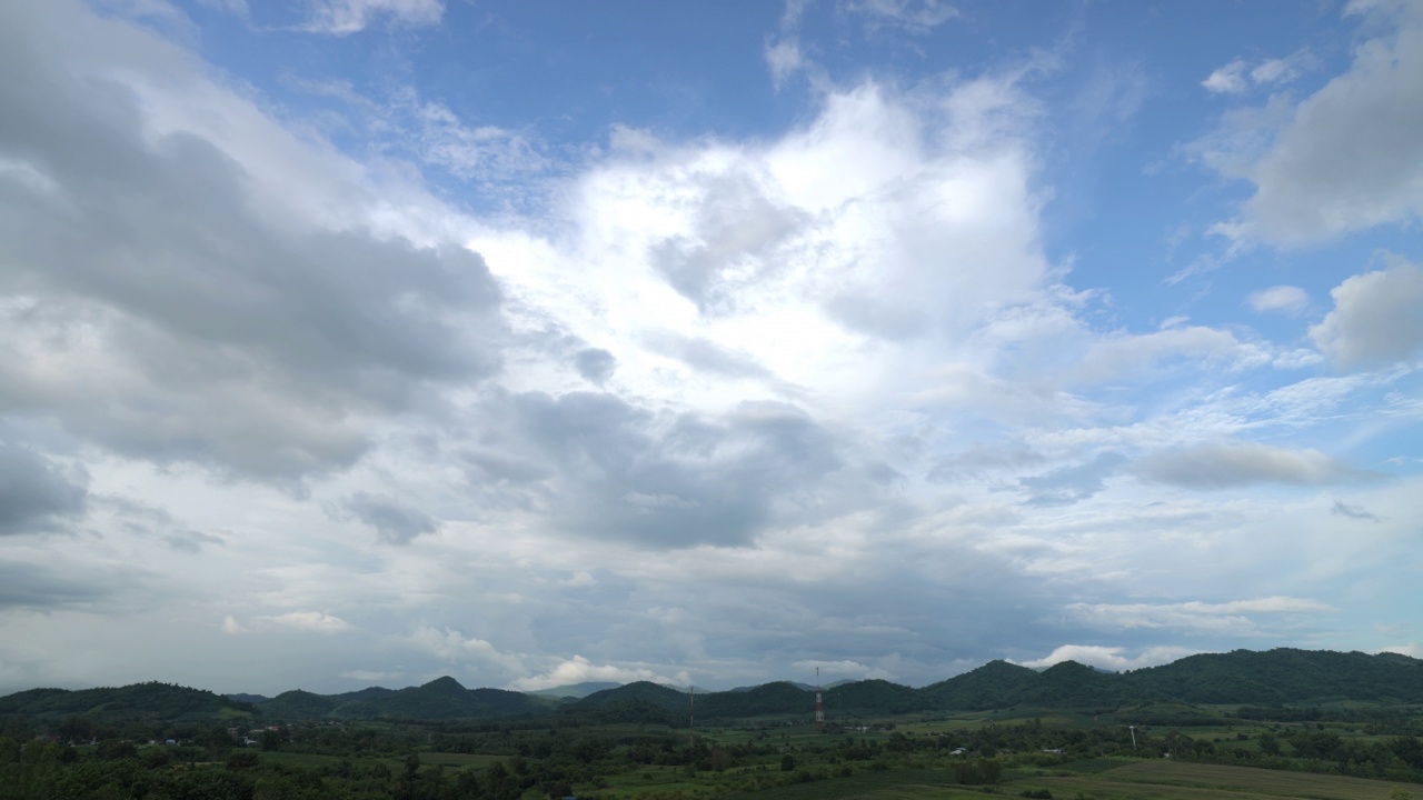 美丽的环球云景背景，时间流逝。视频素材