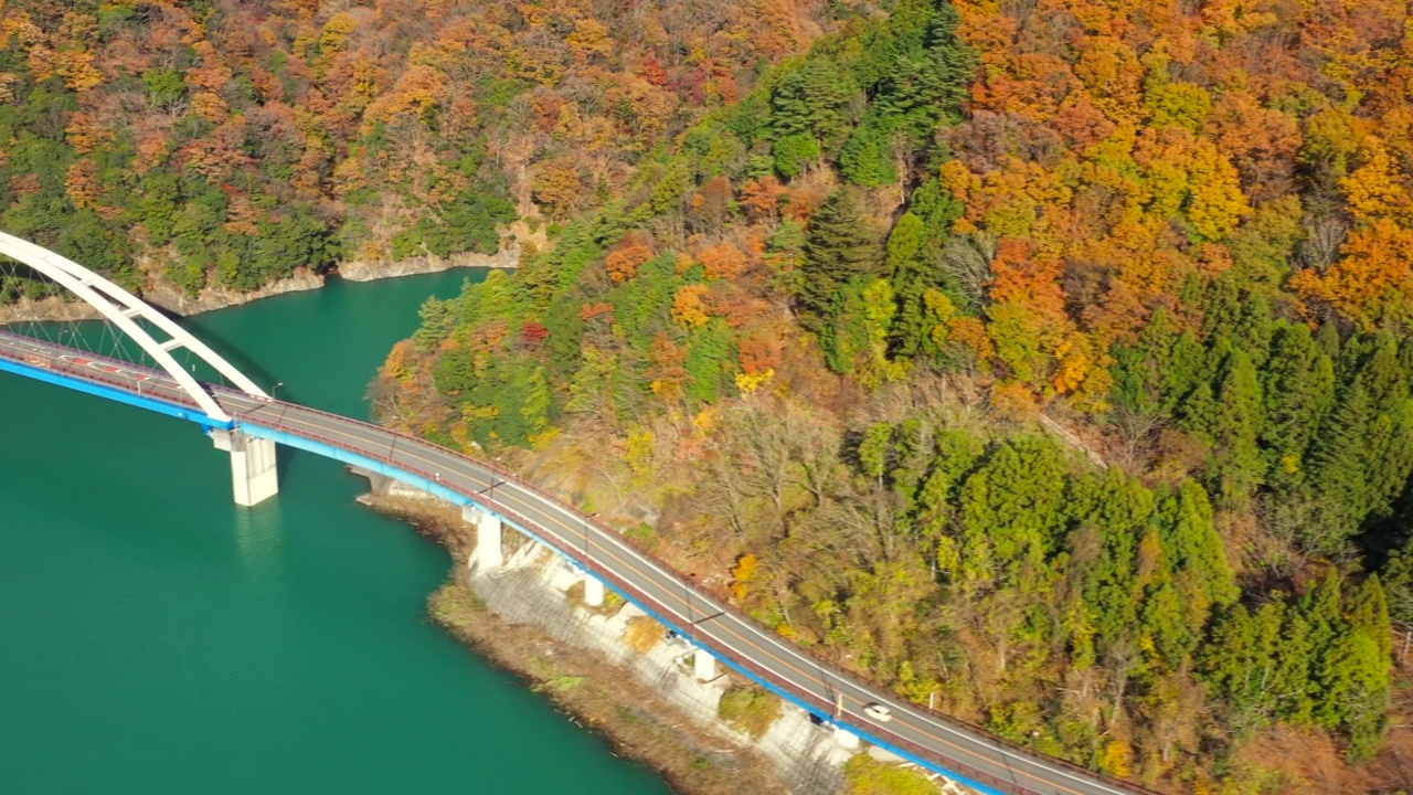 秋叶湖光山色视频素材