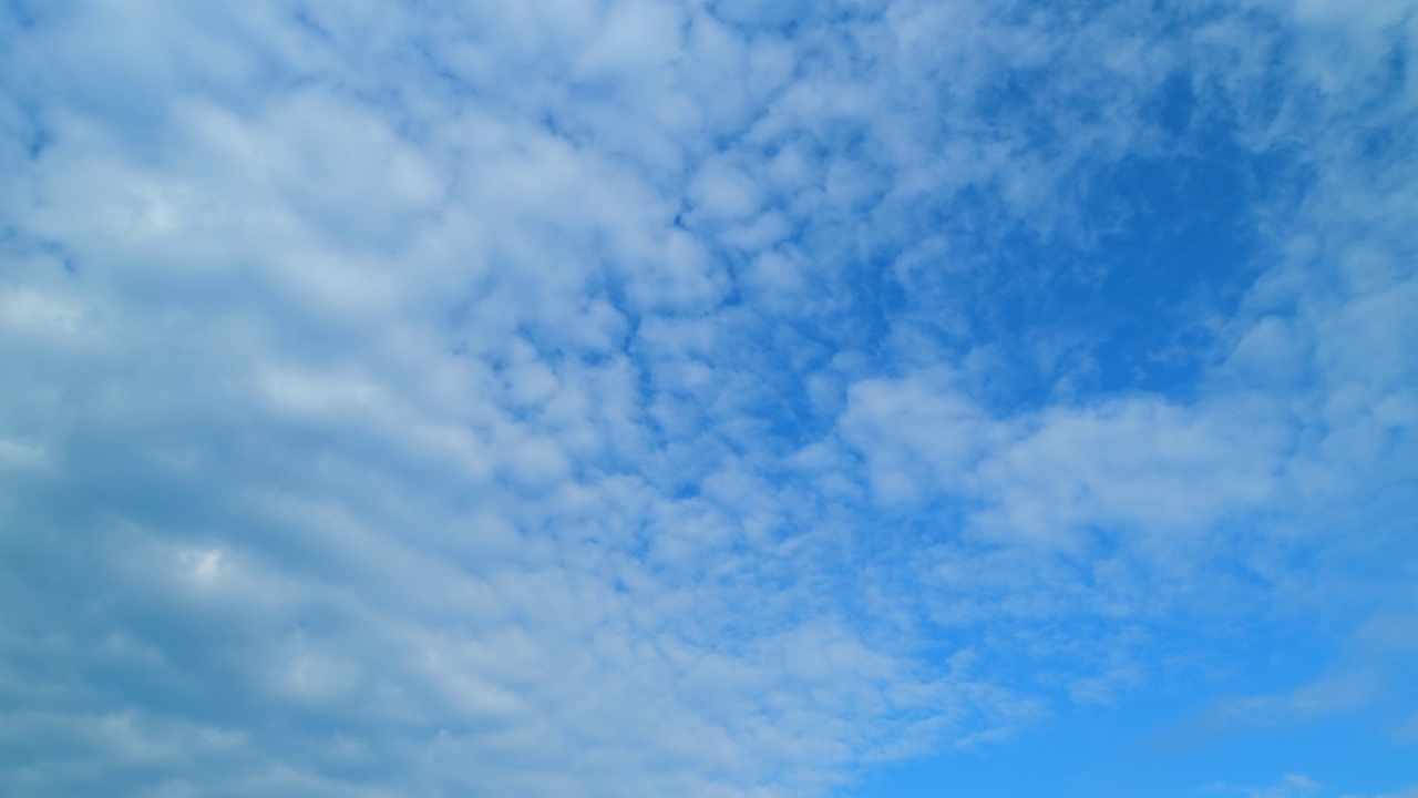 蓝蓝的天堂夏日云景。滚滚浮肿的白云在移动。时间流逝。视频素材