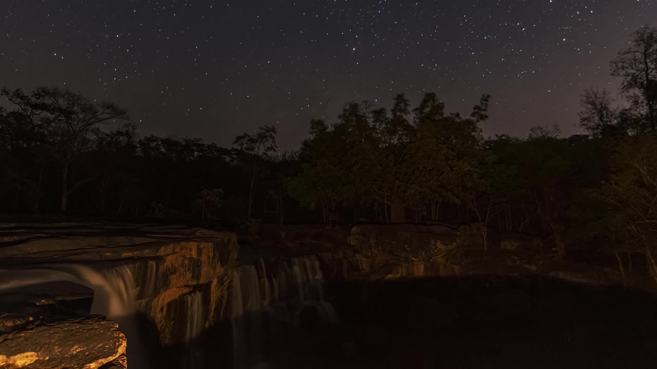 美丽的时光流逝的夜空。视频下载