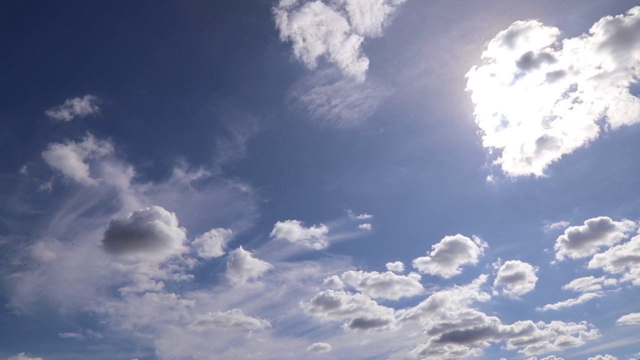 天空的云和太阳视频素材