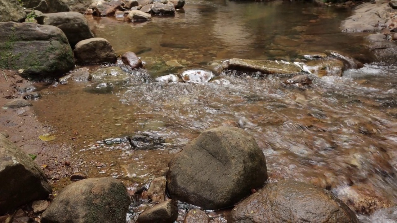 斯里兰卡河流中的流水视频素材