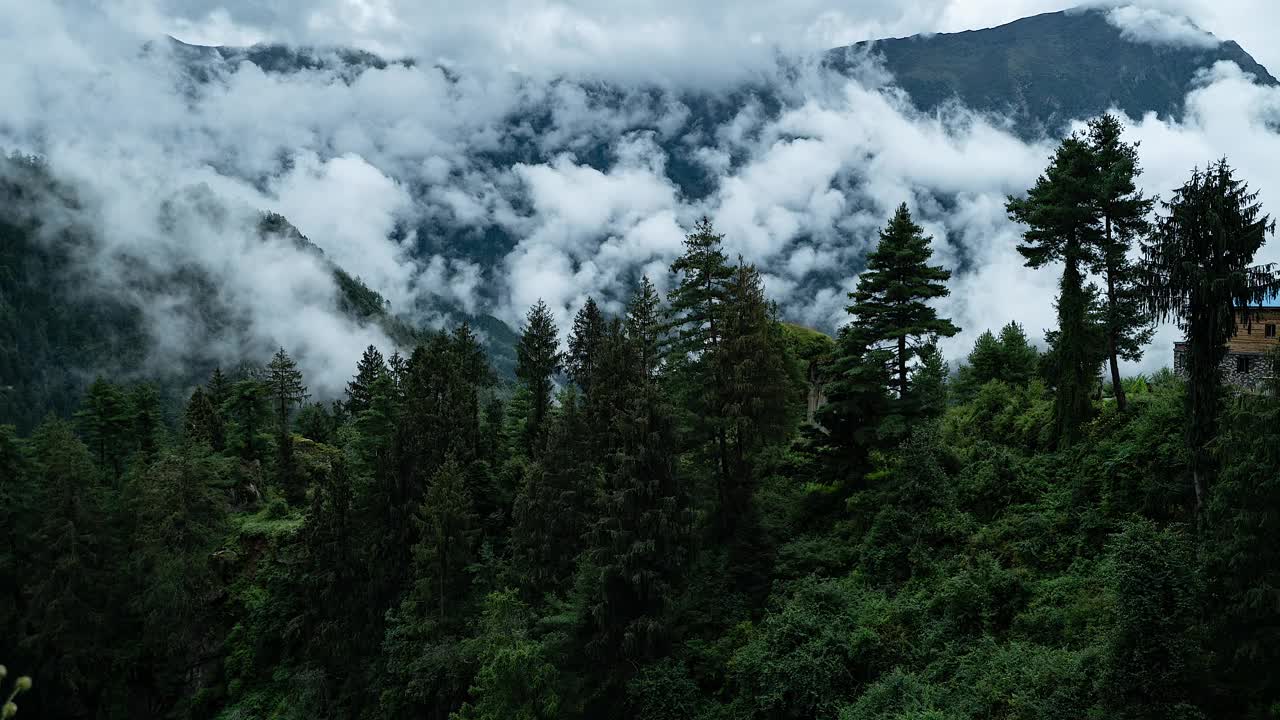 鸟瞰吉隆县，中国视频素材