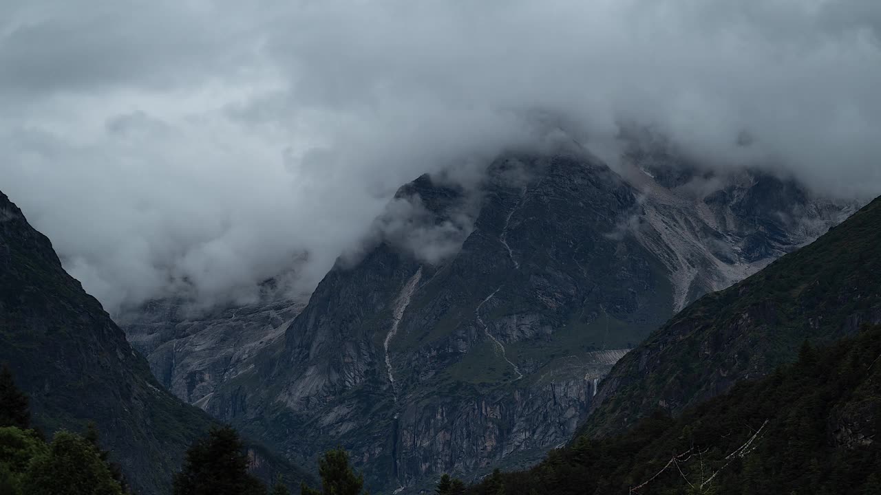 鸟瞰吉隆县，中国视频素材