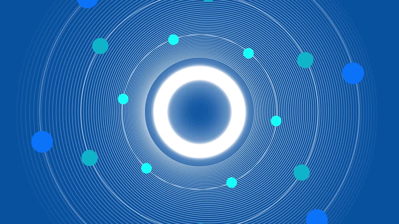 蓝色太阳系标志和科学方案的抽象背景视频下载