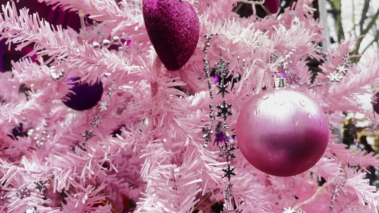 五彩缤纷的圣诞新年庆祝装饰视频素材