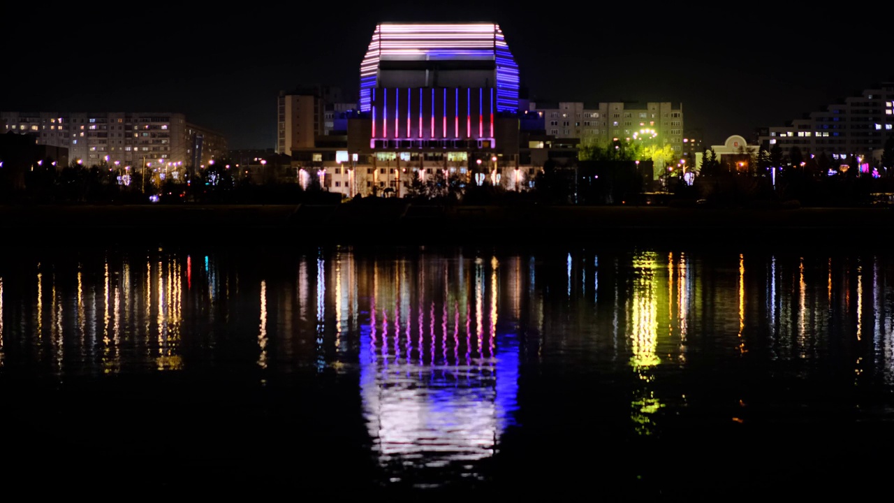 夜晚城市的灯光视频素材