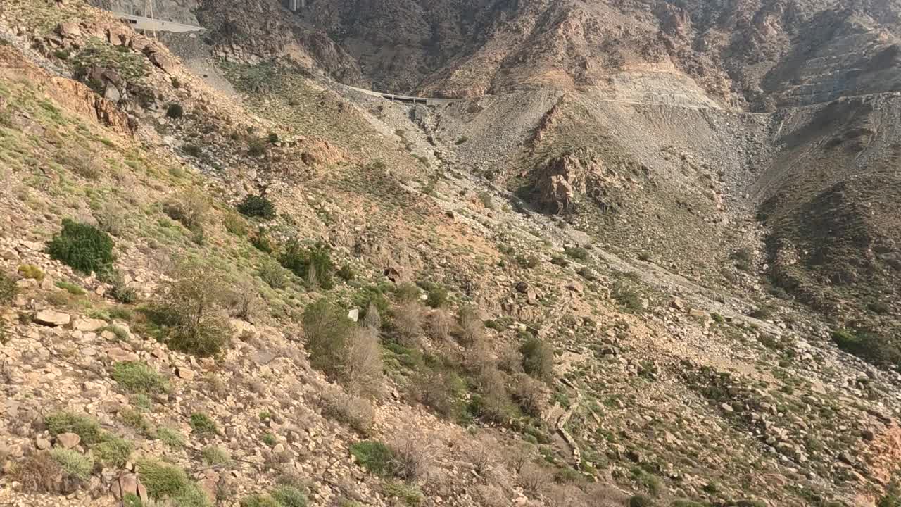 塔伊夫山景观，沙特阿拉伯麦加。视频素材