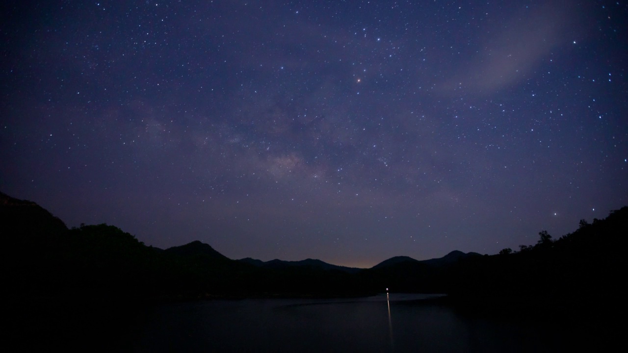 湖上的星星时光流逝。视频素材