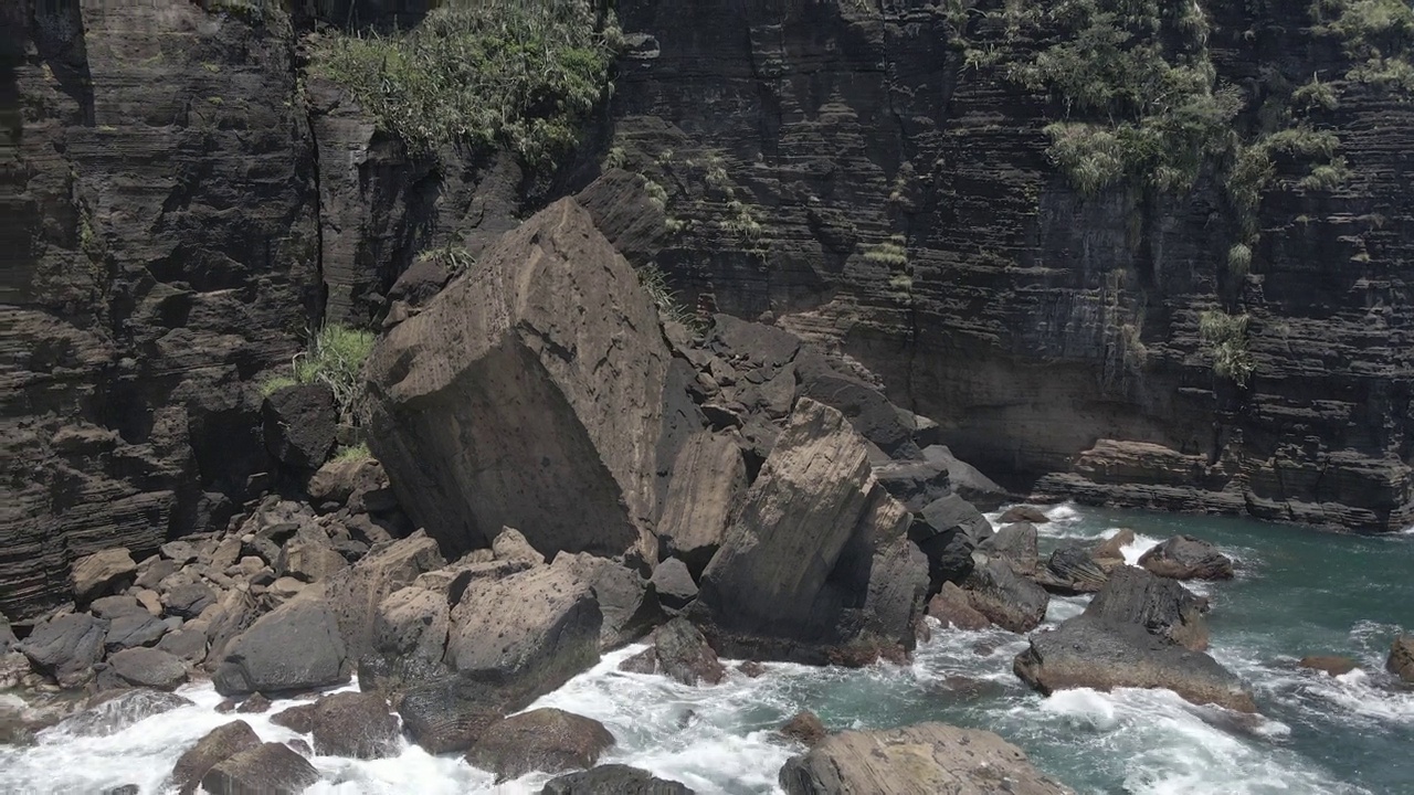 海岸鸟瞰图视频素材