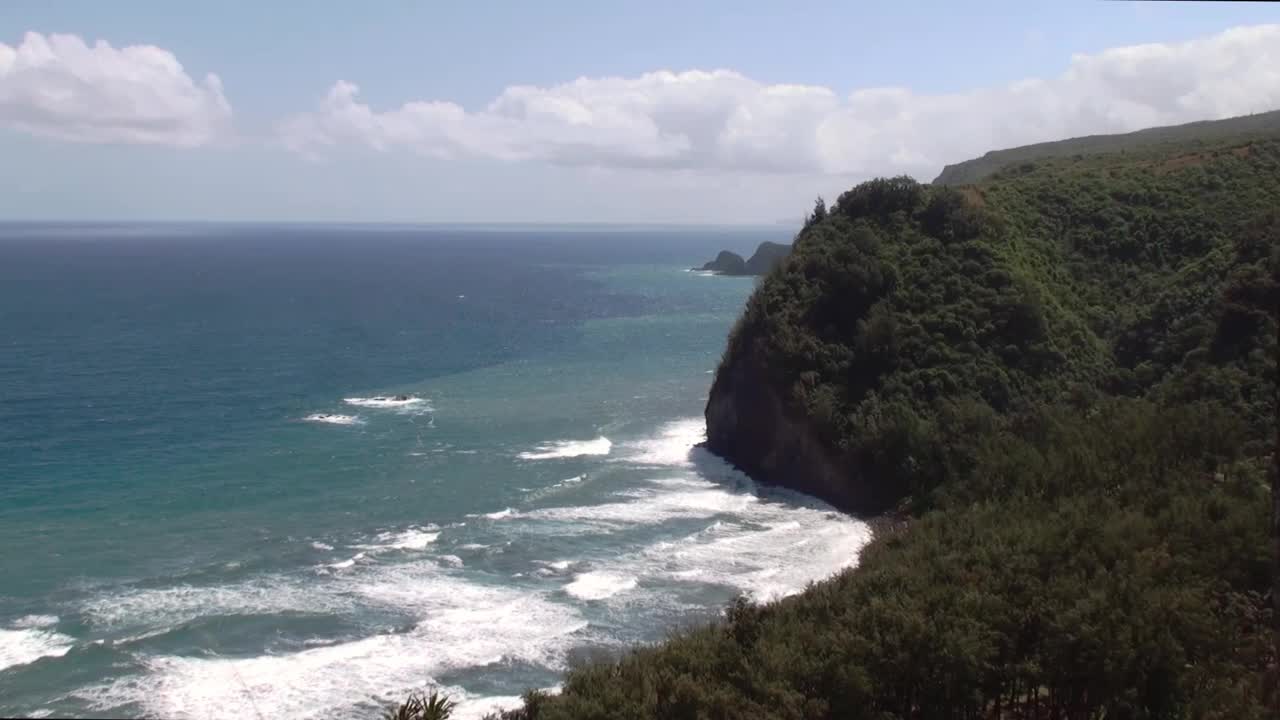 水边的夏威夷悬崖视频下载