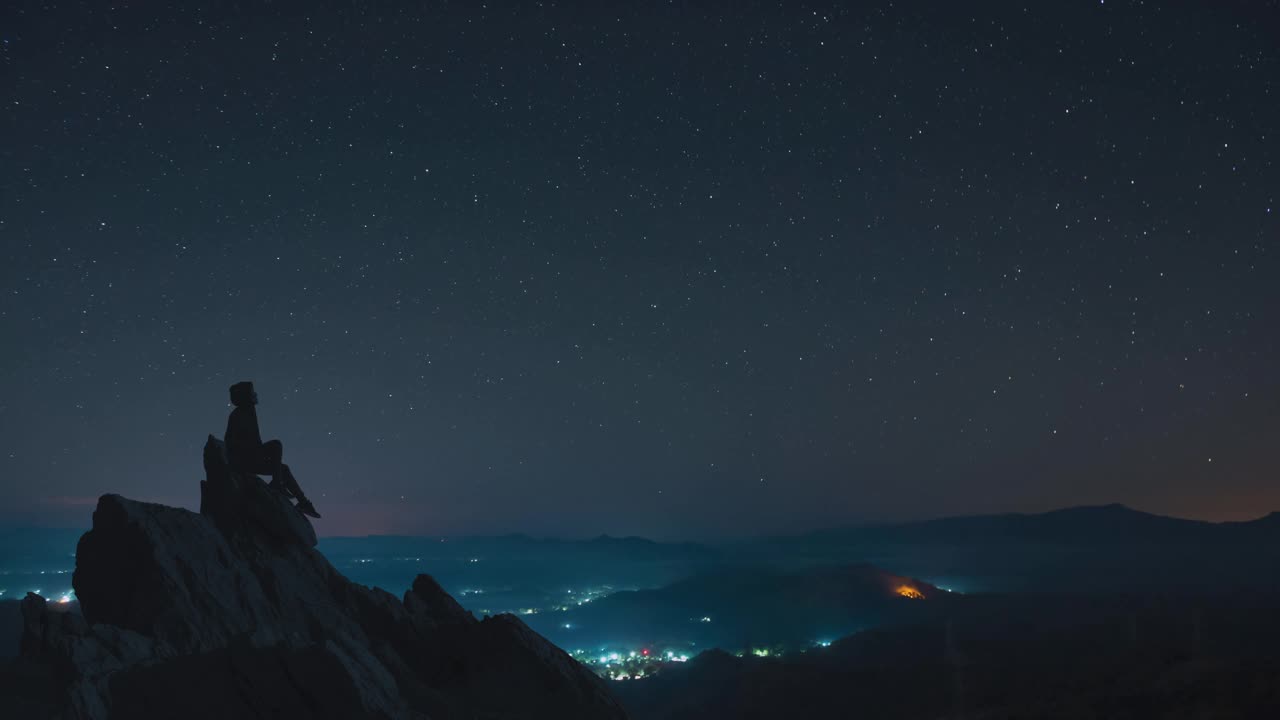 壮观的星迹。视频素材