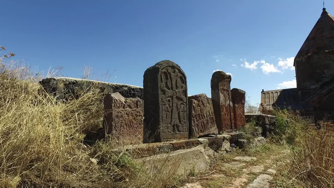 亚美尼亚，塞万湖畔的教堂视频素材