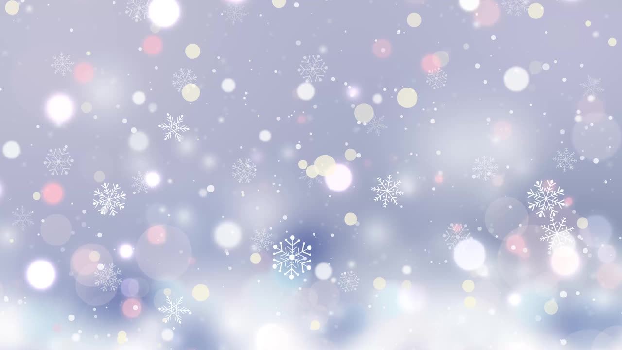 015年_falling snow_Puple视频素材