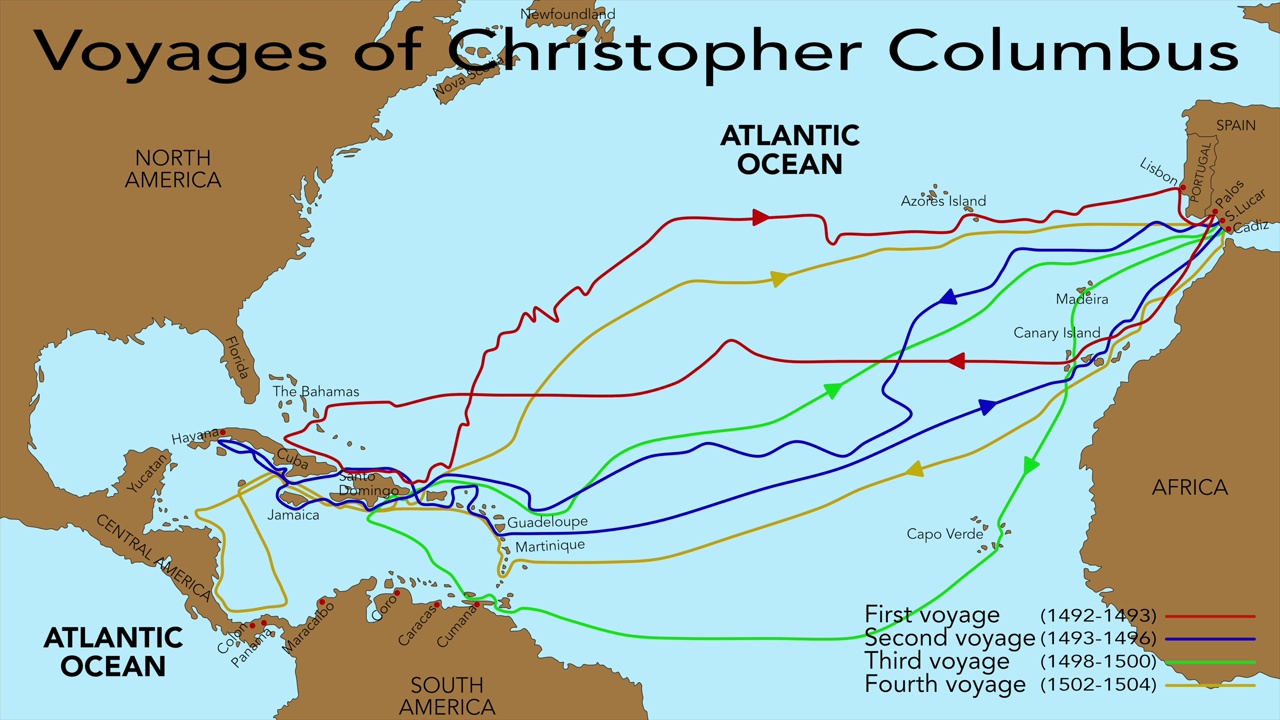 克里斯托弗·哥伦布发现美洲的四次航行视频下载