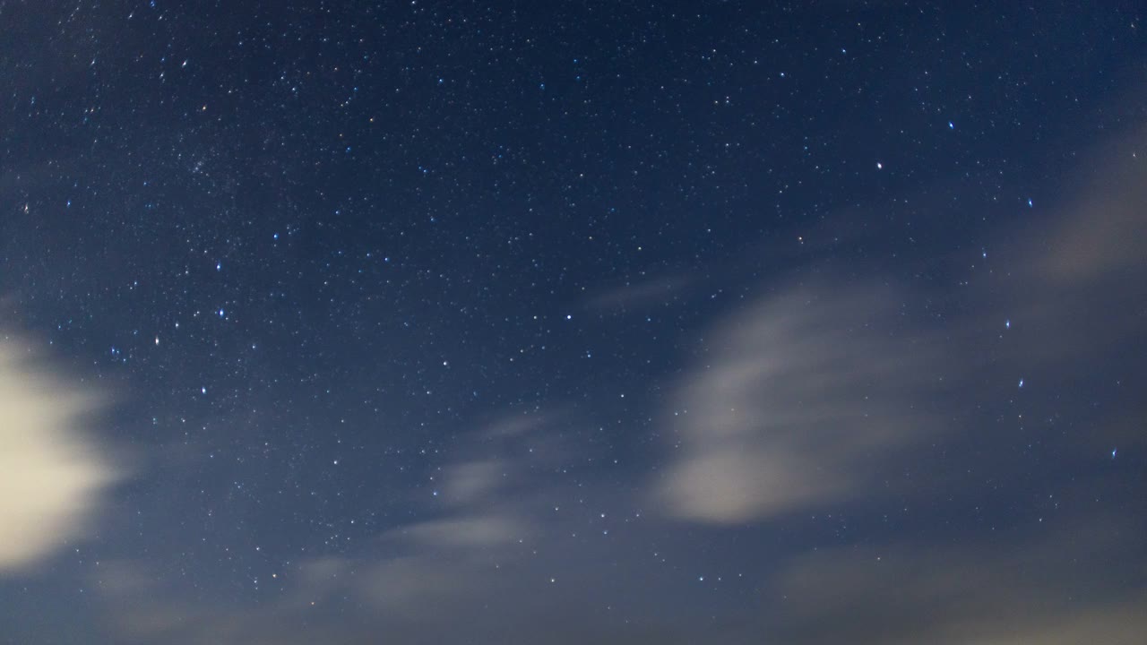 夜空风景/旌善郡，江原道，韩国视频素材