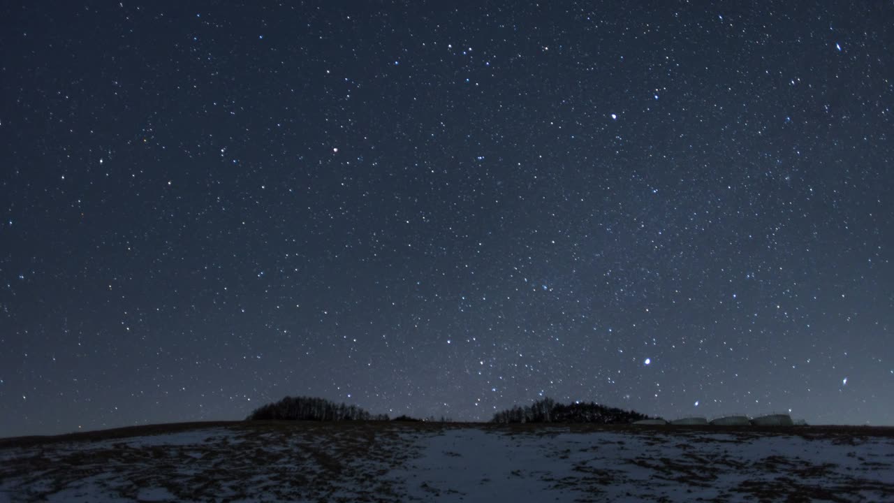 夜空风景/旌善郡，江原道，韩国视频素材