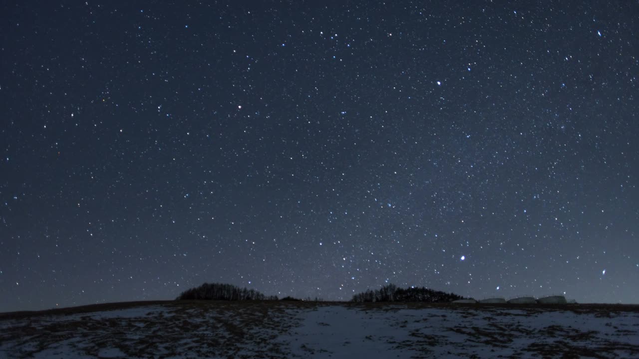 夜空风景/旌善郡，江原道，韩国视频素材