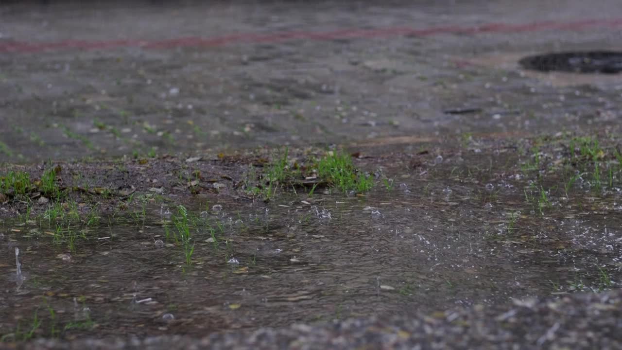 大雨4k慢镜头视频素材