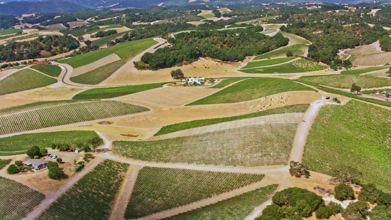 美国加州阳光明媚的山丘上空视频素材