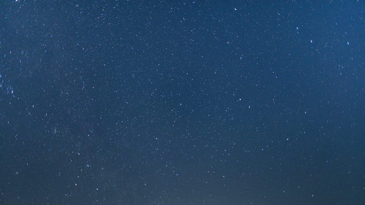 自然风景-星星，痕迹和夜空/江原道，韩国视频素材