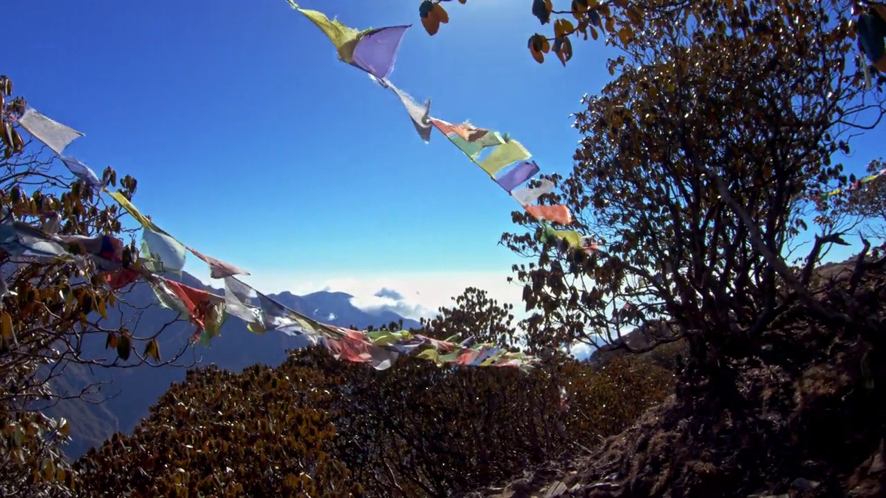 圣旗喜马拉雅山视频素材