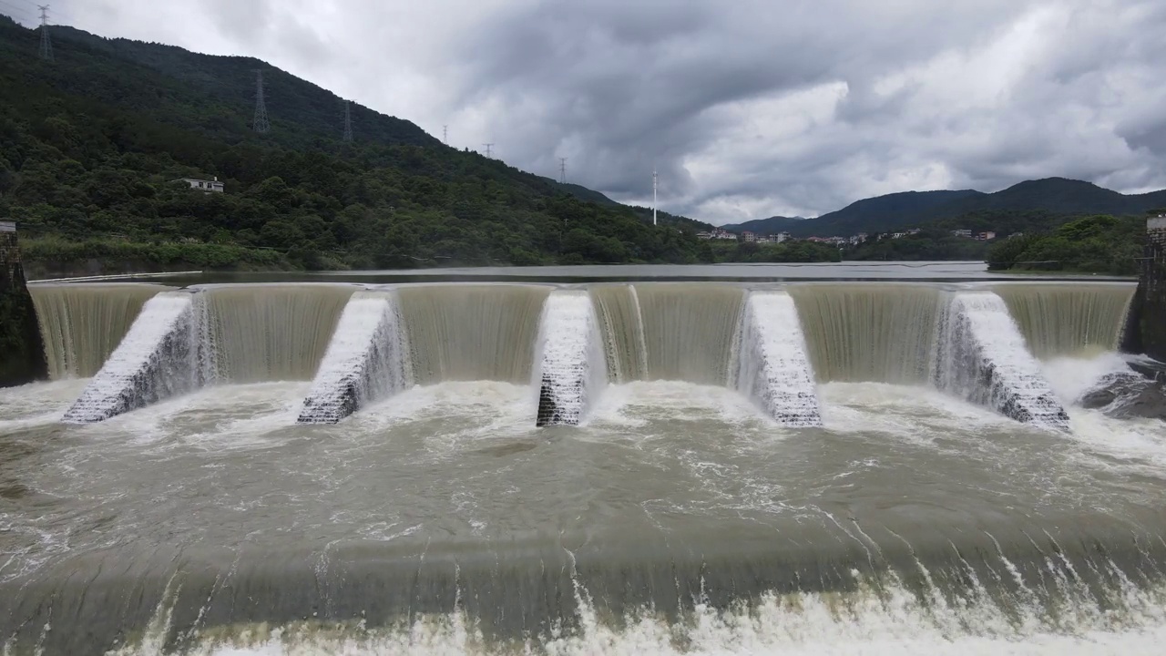 水电站鸟瞰图视频素材