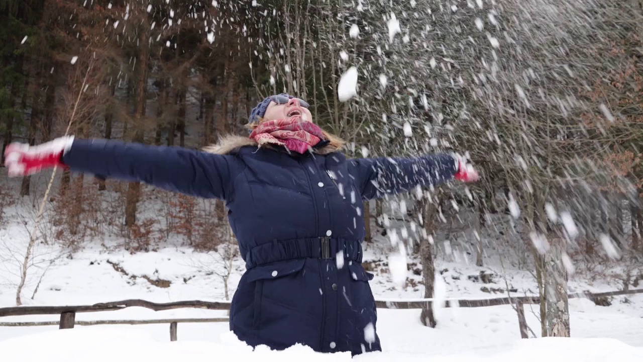 雪是生命的庆典视频素材